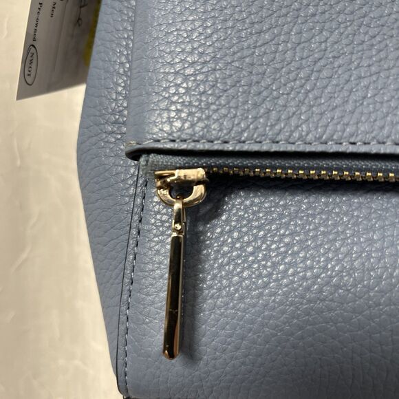 Kate Spade Leila Medium Zip Crossbody Pebble Leather Muted Blue - Picture 8 of 14